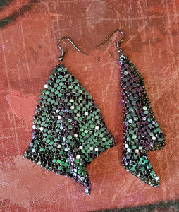 Aluminum drop earrings