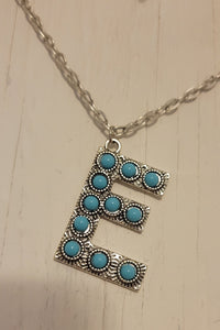 Alloy turquoise letter