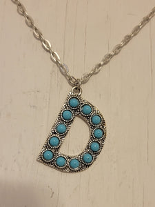 Alloy turquoise letter