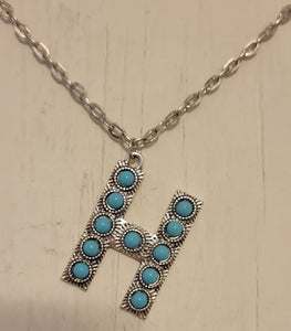 Alloy turquoise letter