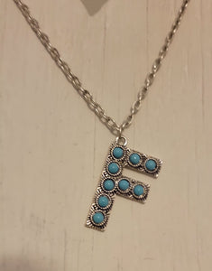 Alloy turquoise letter