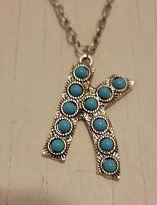 Alloy turquoise letter