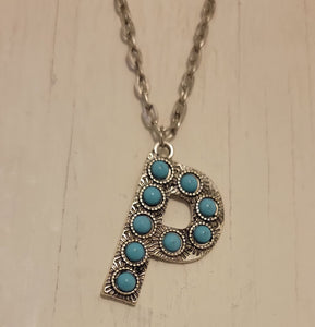 Alloy turquoise letter