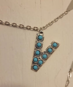 Alloy turquoise letter