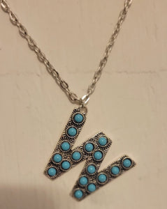 Alloy turquoise letter