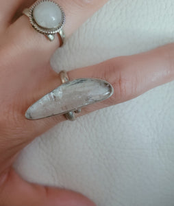 Clear quartz ring