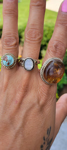 Moonstone rings