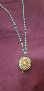 Turquoise boho necklace