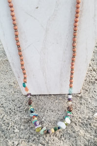 Multibeads long necklace