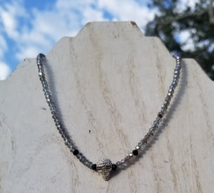 Skull crystal necklace