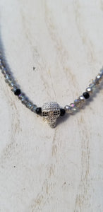 Skull crystal necklace