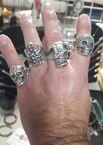 Calavera skull ring