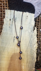 Black pearl necklace