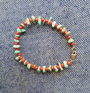 Coral turquoise bracelet