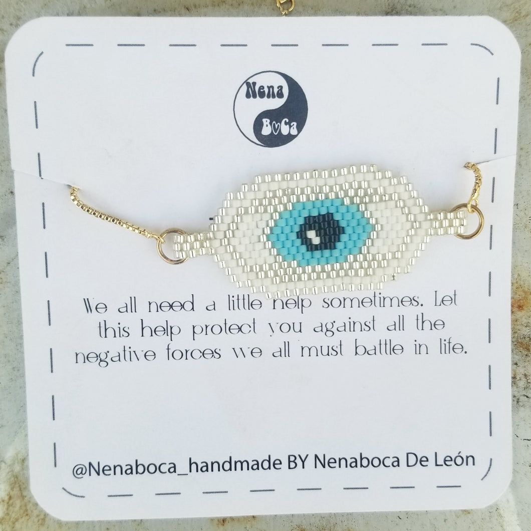 Evil eye miyuki bracelet