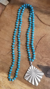 Crystal turquoise necklace