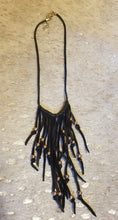 Load image into Gallery viewer, Leather fringed necklace
