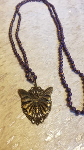 Butterfly long necklace