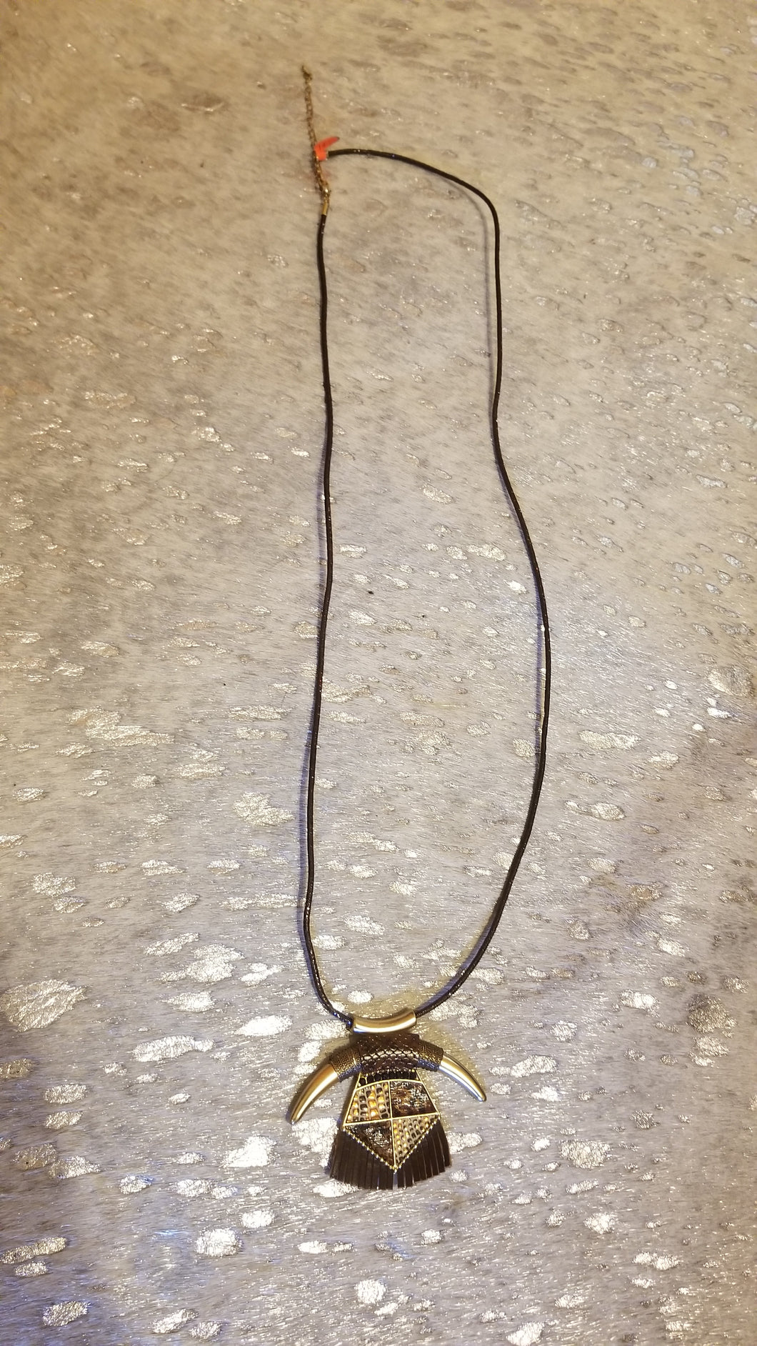 Brown & gold necklace