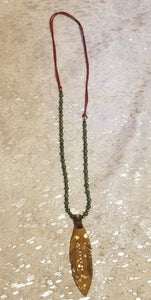 JADE suede necklace