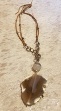 Load image into Gallery viewer, Adjustable Agate pendant necklace
