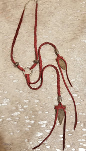 Maritza braided leather necklace