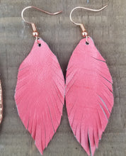 Load image into Gallery viewer, Boho small leather earrings
