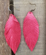 Load image into Gallery viewer, Boho small leather earrings
