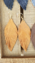 Load image into Gallery viewer, Boho medium leather earrings
