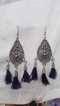 Load image into Gallery viewer, Boho metal tassel earrings
