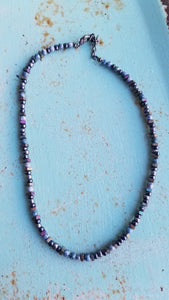 Sodalite & pyrite necklace