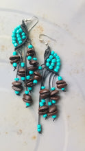 Load image into Gallery viewer, Seeds and coffee beads earrings
