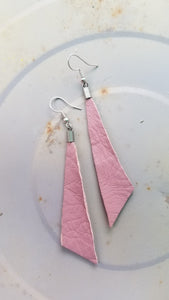 Triangle leather earrings