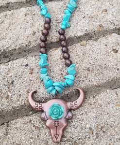 Bull turquoise necklace