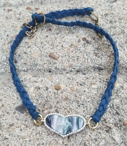 Braided Abalone shell necklace