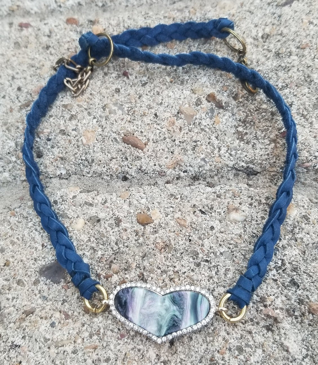 Braided Abalone shell necklace