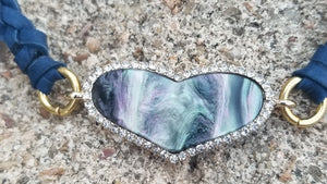 Braided Abalone shell necklace