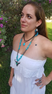 Bull turquoise necklace