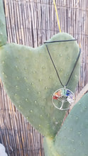 Load image into Gallery viewer, 7 chakra tree of life necklace
