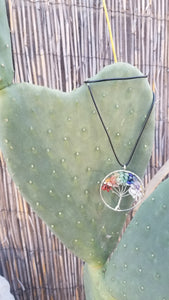 7 chakra tree of life necklace