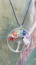 Load image into Gallery viewer, 7 chakra tree of life necklace
