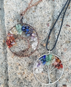 7 chakra tree of life necklace