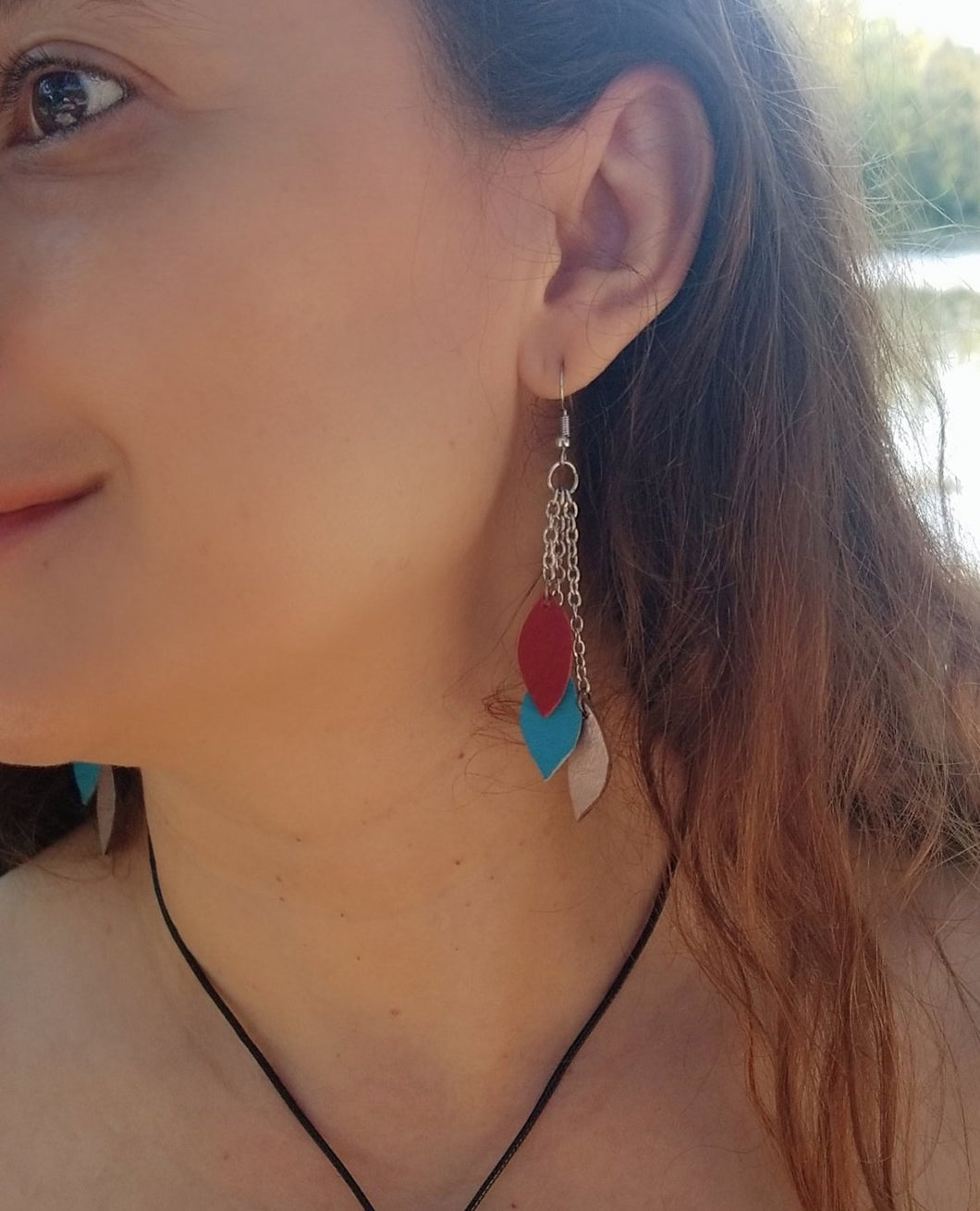 Three little leafs earrings