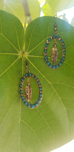 Turquoise boho earrings