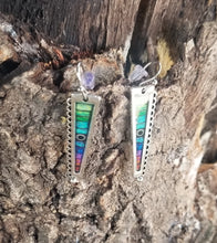 Load image into Gallery viewer, Aztec rainbow earrings
