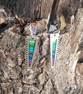 Aztec rainbow earrings