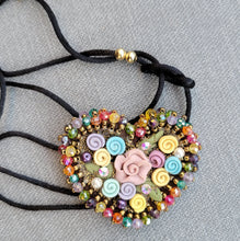 Load image into Gallery viewer, Heart adjustable necklace
