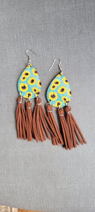 Wodden teardrop earrings