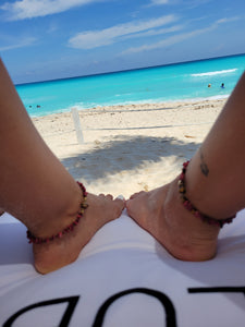 Coral anklet