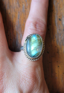 Labradorite rings